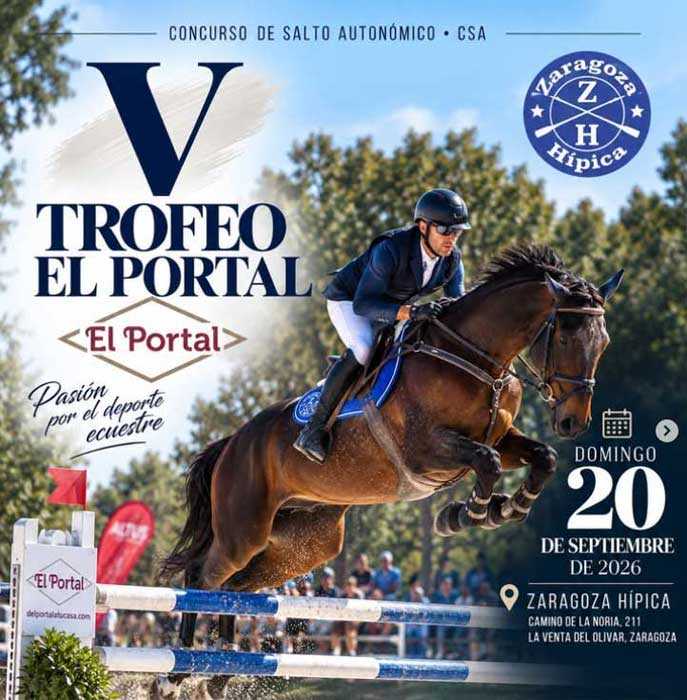 Cartel CSA V Trofeo El Portal en Zaragoza Hípica